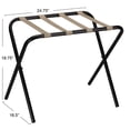 thumbnail image 4 of Household Essentials 2126-1 Portaequipajes plegable | Montura negra con correas caqui, 4 of 5