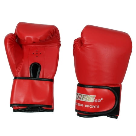 Suteng Authorized Uni Sports Pu Sparring Punching Bag Mitts Kickboxing Training Boxing Gloves Pair Red
