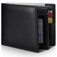 thumbnail image 1 of Billetera Artpaxy para hombre, piel auténtica, con bloqueo RFID, doble, 1 of 7