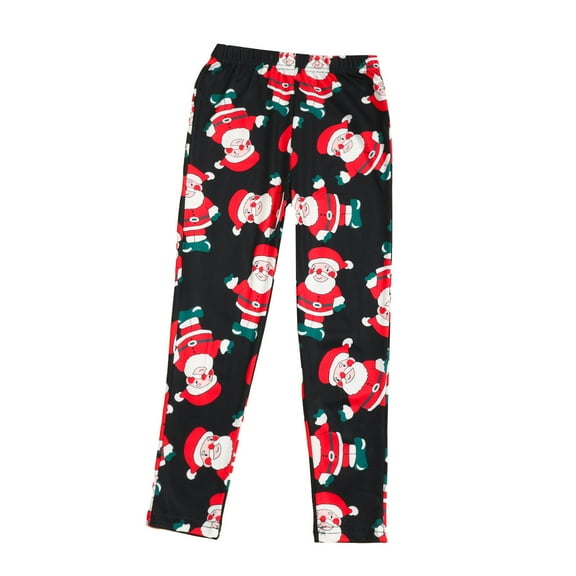 Odeerbi Kids Pants Christmas Style Children's Fashion 2025 Casual Trousers Girls Boys Home Trousers Multicolor