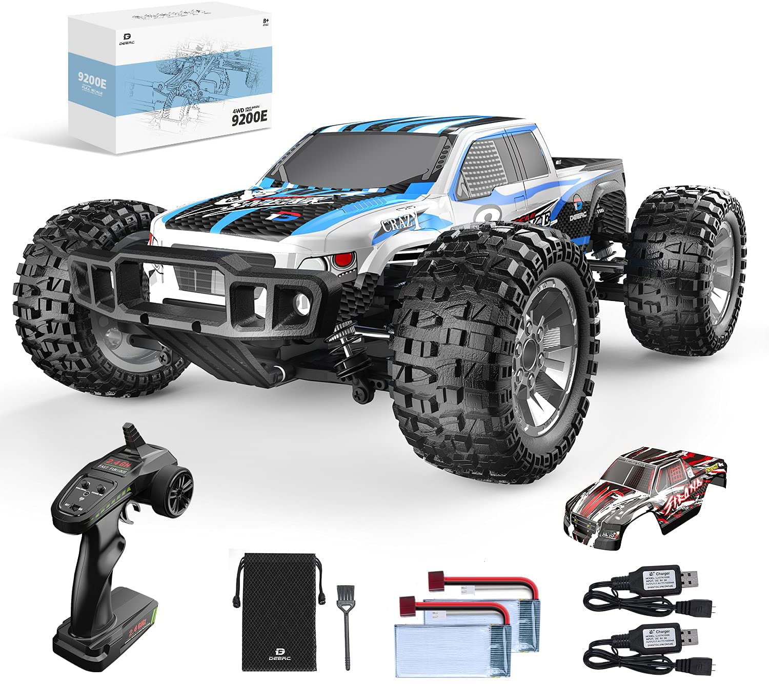 DEERC 1:10 RC Truck Car Shell Body Cover for 9200 High Speed Remote Control Truck