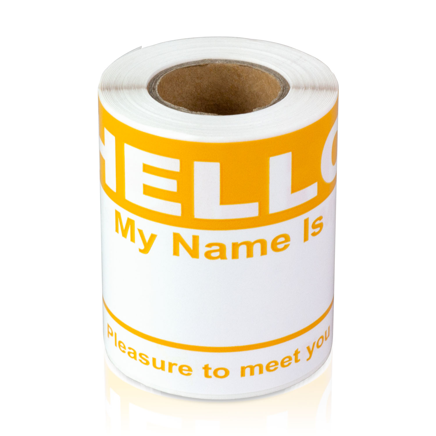 OfficeSmartLabels 4" x 2-5/16" Hello My Name is Labels Name Tag (Orange, 100 Labels per Roll) - image 2 of 2