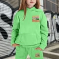 thumbnail image 4 of SGMVNU Boys 2 Piece Outfits Girls Sweatsuit Set Graphic Print Long Sleeve Hoodie and Sweatpants Fall Winter Clothes, Size 3-4 Years, Green, 4 of 4
