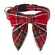 thumbnail image 1 of Collar para perro ADOGGYGO, pajarita mediana a cuadros rojos y verdes para Navidad, 1 of 6