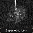 thumbnail image 4 of Juego de alfombras de baño LOCHAS, suaves y antideslizantes, 2 piezas, negras, 4 of 8