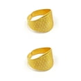 thumbnail image 3 of bedienty Knitting Rings Finger for Protection Thimble Adjustable Sewing Loop Specially-designed Crochet Tools for Home Yarn Crafts Gold Ring 2Set, 3 of 6