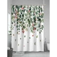 thumbnail image 5 of Shower Curtain Sage Green Leaves Shower Curtains for Bathroom, Waterproof Polyester Shower Curtain Set with Hooks, Extra Long 72" x 78" Watercolor Fruit Branch Plant, 5 of 6