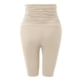 thumbnail image 6 of Riforla Workout Leggings for Women Everyday Use High Waisted Maternity Pants Solid Color Spring Summer Casual Outfits Capri Length Womens Pants Beige M, 6 of 6