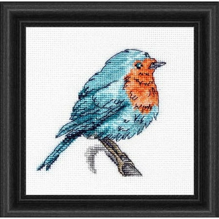 UPC: 4840746023132 | Luca-S Western Bluebird Counted Cross-Stitch Kit