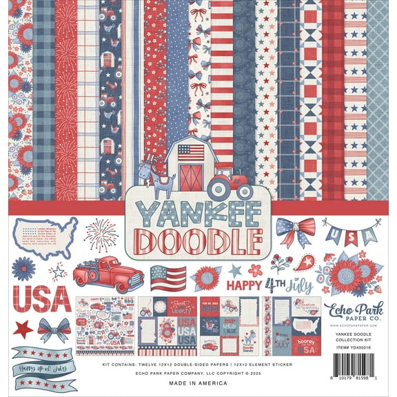 Echo Park Collection Kit 12"X12"-Yankee Doodle