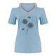 thumbnail image 2 of Gibobby Camisa De Invierno Blusa de manga corta con estampado de diente de león y cuello en V de verano para mujer（Aqua， M), 2 of 5