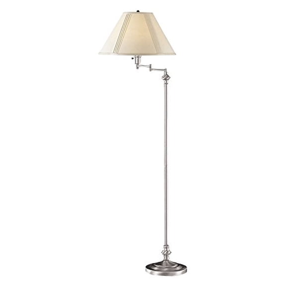 Cal Lighting BO-314-BS Transitional Swing Arm Floor Lamp 150-watt Brushed Steel 218 x 125 x 6