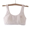 thumbnail image 2 of LYMAYTER Kids Girls First Training Bra 7-12Y Pads Crop Top Double-Lined Chest Soft Cotton Comfort Fit‌, 2 of 8