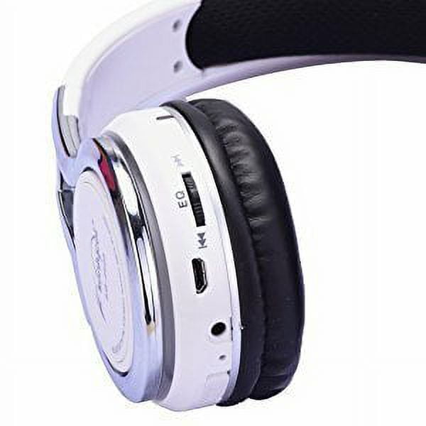 Contixo Kids Headphones, Wireless and Wired Headphones with Built-In Mic and SD Player, White