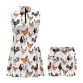 thumbnail image 3 of Yuyamidu Roosters Tennis Golf Dress Sleeveless Tennis Dress with 2 Pockets Built in Shorts Summer Clothes Soft Womens Athletic Clothing Sets Size XS, 3 of 7