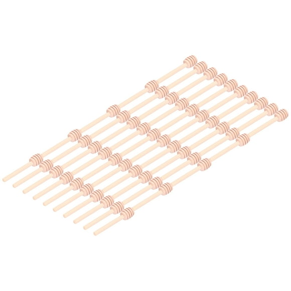 Home Supplies,100Pcs Wood Honey Dipper Honey Stick Wood Honey Stick Solid Performance