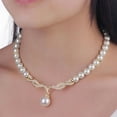 thumbnail image 6 of Ayyufe Bridal Women Necklace Pearl Rhinestone Charms Wedding Earrings Set, 6 of 6