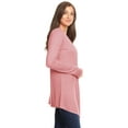 thumbnail image 2 of Women's Solid Casual Basic Comfy Loose Fit Long Sleeve Open Front cardigan, 2 of 4
