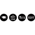 thumbnail image 2 of Darling Souvenir Candy 190 Pcs Graduation Theme Stickers DIY Chocolate Labels-Black, 2 of 2