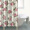 thumbnail image 4 of Pioneer Flower Floral Print Pattern Shower Curtain 84"x72", Bathroom Decorative Shower Curtain Set with 12 Hooks, Waterproof Washable, 4 of 6