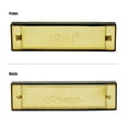 thumbnail image 3 of Golden Diatonic Blues Harmonica with 10 Holes, 20 Tones in Key of C, Comes with Case - Perfect for Beginners and Kids, 3 of 7
