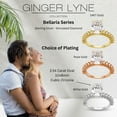 thumbnail image 3 of Oval Engagement Ring for Women 2.54 Ct Cubic Zirconia Sterling Silver Bellaria by Ginger Lyne, 3 of 6