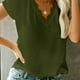 thumbnail image 5 of Camiseta de mujer Encaje Cuello en V Sin mangas Blusa Casual Top de verano, Verde, M Noticed AP001334-17, 5 of 7