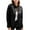 Black, variant on XZNGL Womens Casual Leather Jacket with Standing Collar Slim Fitting Jacket Solid Color for Women