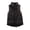 Black, variant on Joernso Women's Winter Waistcoat Lapel Collar Zippered Vest Jacket with Pockets Cotton Padded Warm Sleeveless Coat for Outdoor Activities