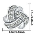 thumbnail image 4 of Sterling Silver Love Knot Stud Earrings 14K Gold Plated Hypoallergenic Post Cubic Zirconia Chunky Earrings for Women Gifts for Birthday, 4 of 6