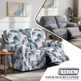 thumbnail image 5 of SCRAWLGOD Tropical Palm Leaf Print Loveseat Recliner Slipcover Stretch 6 Piece Couch Slipcover Washable Anti Slip Recliner Cover with Pocket, 5 of 8