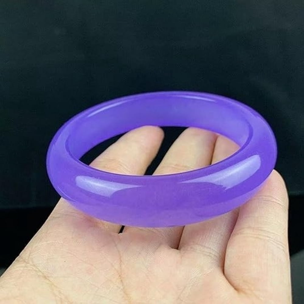 Purple Jade Bangle Bracelet for Women Grade A Jade Handmade Bracelets - Healing Protection Good Luck Bracelet Send to mom and colleagues