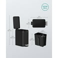 thumbnail image 4 of Bathroom Trash Can, 2.6-Gallon (10 L) Trash Bin with Lid, Slim for Small Spaces, Stainless Steel Garbage Can, Soft Close, Black, 4 of 7