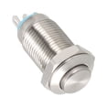 thumbnail image 4 of Interruptor de botón pulsador de metal momentáneo Unique Bargains con diámetro de montaje de 10mm 1NO 1NC COM DC 30V 24 x 13.5mm, 4 of 5