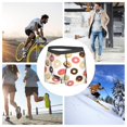 thumbnail image 7 of Men's Boxer Briefs, Donut Print White Polka Dots Soft Comfy Mens Underwear Boxer Briefs Breathable With Widen Waist, 7 of 7