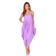 thumbnail image 2 of SR Women's Casual Solid Spaghetti Strap Loose Fit Harem Jumpsuit, 2X, Lavender, 2 of 4