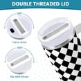 thumbnail image 3 of Yayeee 40oz Stainless Steel Tumbler with Straw and Handle Double-Wall Insulated Travel Water Bottle, Black and White Geometric, 3 of 8