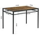 thumbnail image 5 of Mesa de Comedor para 4 Personas, 110 x 70 x 75 CM, Estilo Retro Diseño Minimalista Industrial para Comedores Cocina Condominios Fiesta Cafe Spcae Pequeña, Marrón, 5 of 5