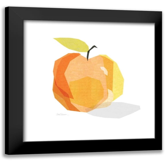 Robinson, Carol 12x12 Black Modern Framed Museum Art Print Titled - Red Linen Apple