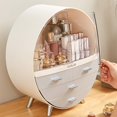 thumbnail image 3 of Makeup Storage Organizer Box，Cosmetics Storage Display Rack With Drawer，Waterproof, Dustproof, Elegant Display Cabinet，Suitable For Bathroom Countertop, Bedroom Dresser, 3 of 6