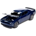 thumbnail image 3 of 2019 Dodge Challenger Srt Hellcat Indigo Blue Metallic Modern Muscle Limited Edition To 13904 Pieces Worldwide 1/64 Diecast Model Car By Autoworld 64322-awsp076a, 3 of 4