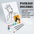 thumbnail image 3 of VOCHIC Canvas Painting Kit Pre Drawn Canvas for Painting for Adults Paint and Sip Party Favor 8x10 Stretched Canvas with Pictures to Paint,Afro King, Birthday Gift, 3 of 5