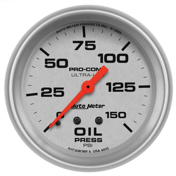 AutoMeter 4423 Ultra-Lite Mechanical Oil Pressure Gauge 2 5/8" 0-150 psi