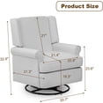 thumbnail image 4 of Swivel Glider Rocking Recliner, Nursery Glider Chair, Soothing Rocking Motion, Nursery Breastfeeding Maternity Chair for Living Room, Office, Bedroom, 4 of 7