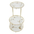 thumbnail image 4 of Makeup Shelf Organizer Iron Glass Stylish Modern Bathroom Countertop Organizer for Cosmetic Perfume Skincare White Background, 4 of 5