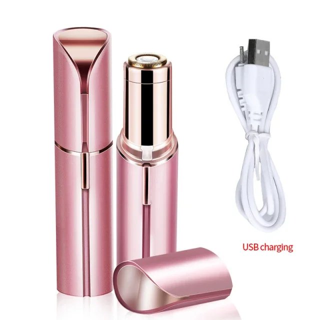 Facial Hair Removal for Women, Mini Hair Remover, Electric Razor Shaver Portable Bikini Epilator for Lips, Chin, Armpit, Peach