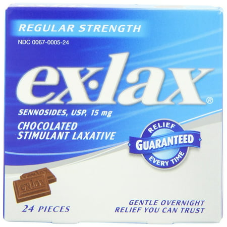 Ex-lax  Regular Strength Chocolated, 24 Count Box