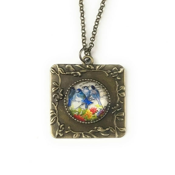 Bluebird Necklace, Gift for Women, Vintage Inspired Jewelry,