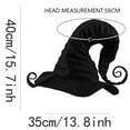 thumbnail image 3 of Certgust Witch Hat for Women Under $10 Womens Witch Hat Halloween Wide Brim with Layered Tulle Pearl Beads Ribbon Bow Costume Accessory Black, 3 of 7