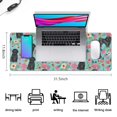 thumbnail image 5 of Long Mouse Pads for Desk,Bichon Dog Blue Florals Desk Mats on Top Of Desks, Desk Mouse Pad Extra Large with 3mm Non-Slip Base and Stitched Edge for Gaming,Office,Work,Home 31.5"x11.8", 5 of 6